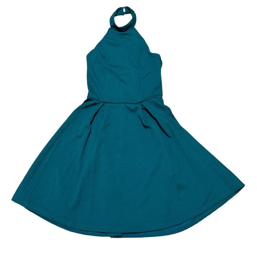 Charlotte Russe - Women's Green High-Neckline Sleeveless Dress - Size S
